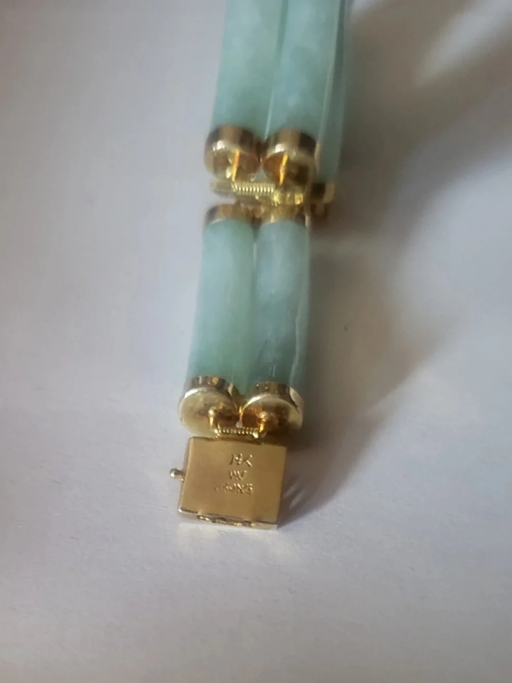 Exquisite Vintage 14K Gold & Genuine Jade Jewelry Set HongKong